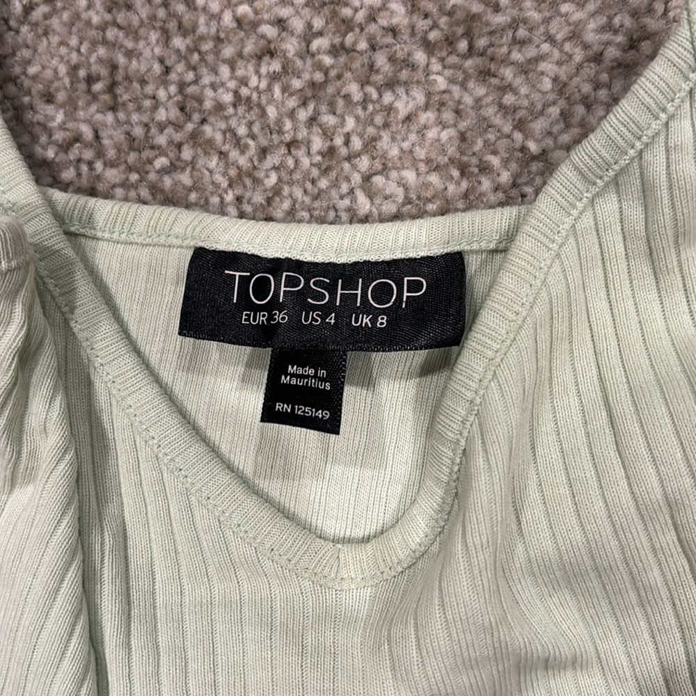Topshop Ribbed Crop Tank Top - Picture 2 of 2